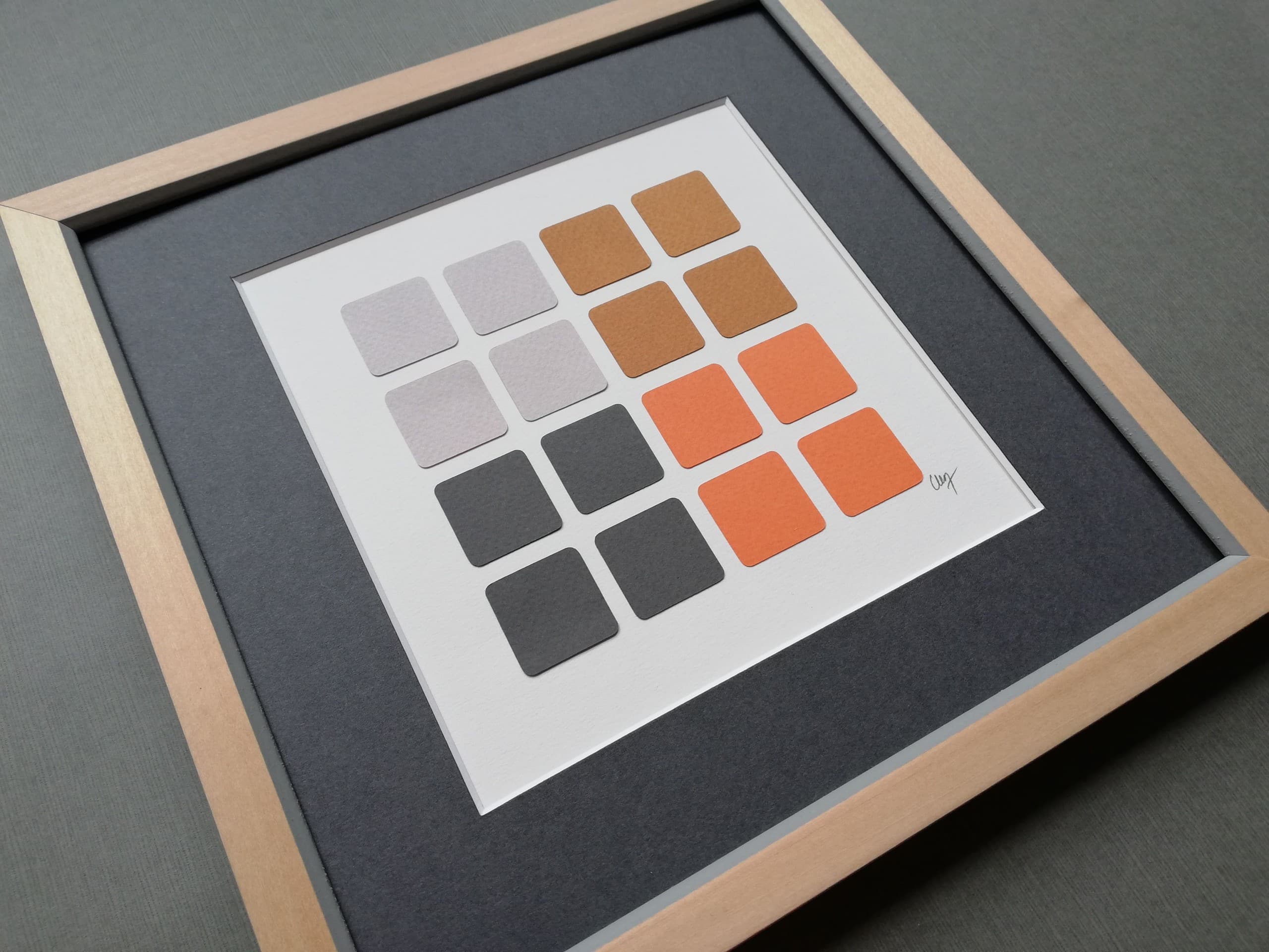 PIXELS – Palette chromatique gris/orange