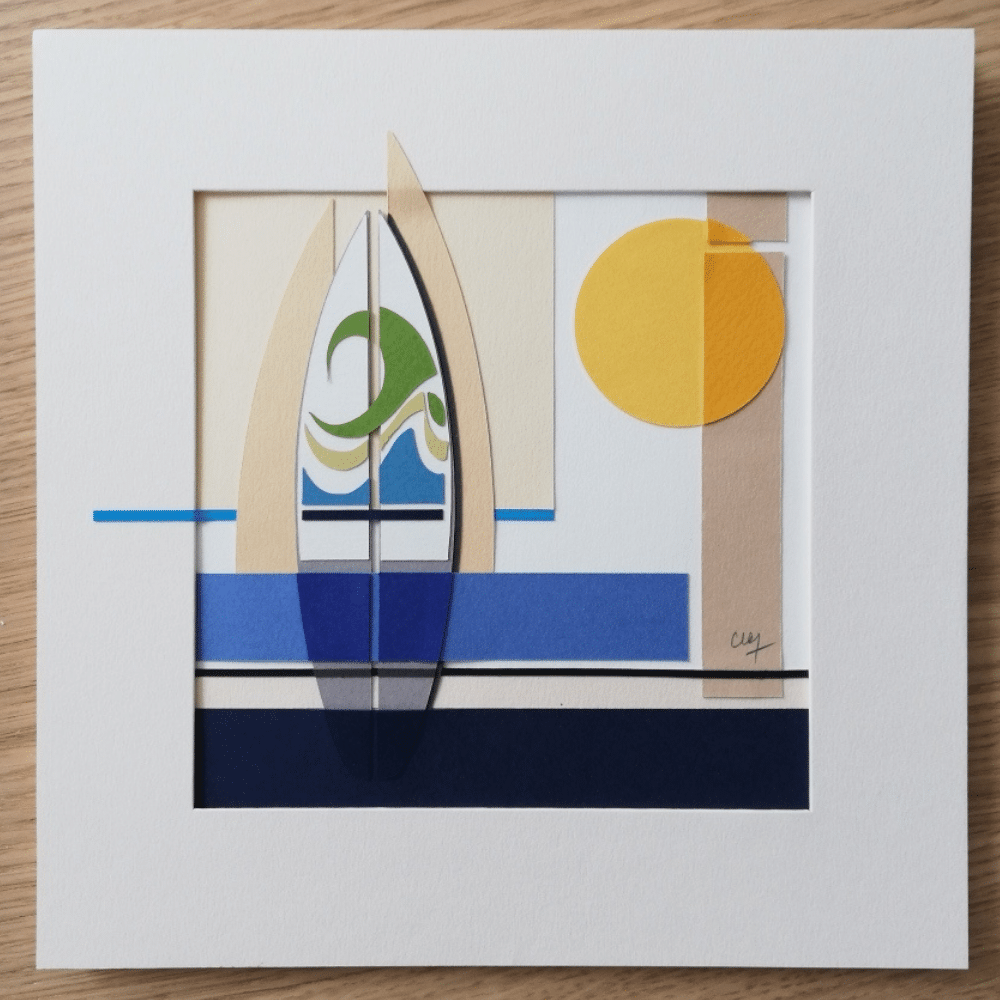 Planche de surf vert et bleu – Image 2