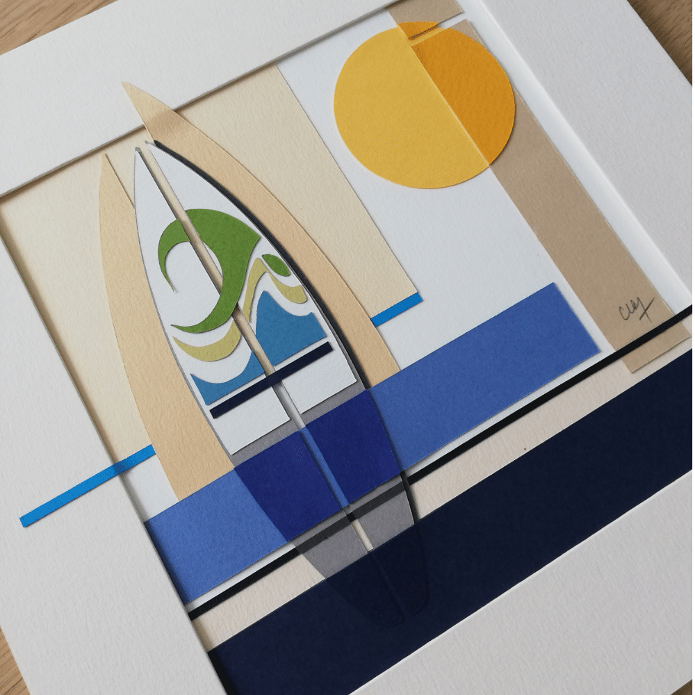 Planche de surf vert et bleu – Image 3